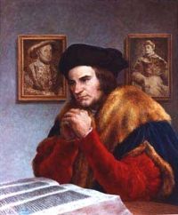 Tomasz More (Morus) urodził się w Londynie 7 lutego 1478 r. jako syn poważanego mieszczanina. Kiedy miał lat 12, umieszczono go na dworze kardynała Mortona, który sprawował równocześnie urząd królewskiego kanclerza. Później zapisał się na studia na uniwersytecie w Oksfordzie. Jednak ojciec wolał mieć syna prawnika. To bowiem otwierało przed nim drogę do kariery urzędniczej. Dlatego szesnastoletni Tomasz został umieszczony w Inns of Law w Londynie. Kiedy w 1499 roku Erazm z Rotterdamu nawiedził po raz pierwszy Anglię, zaprzyjaźnił się serdecznie z młodszym od siebie o 11 lat Tomaszem. Po ukończeniu studiów Tomasz został biegłym i wziętym adwokatem.
Wkrótce wybrano go posłem do parlamentu. Tutaj zaraz na początku naraził się królowi Henrykowi VIII tym, że przeforsował w parlamencie sprzeciw wobec wniosku króla postulującego nałożenie osobnego podatku na poddanych. Dla poznania świata wyjechał do Francji, gdzie zwiedził uniwersytety: w Paryżu i w Lowanium. Kiedy powrócił do Anglii, zrzekł się wszelkich stanowisk i wstąpił do kartuzów. Po czterech latach pobytu w klasztorze przekonał się, że to jednak nie jest jego droga. Ożenił się z siedemnastoletnią Jane Colt i zamieszkał z nią w wiejskim domku w Bucklersbury pod Londynem. Były to najszczęśliwsze lata w jego życiu. Sielanka trwała krótko. Ukochana żona zmarła niebawem, zostawiając Tomaszowi czworo drobnych dzieci. Był zmuszony ożenić się po raz drugi. Alicja Middleton była od niego o siedem lat starsza. Nie miał z nią potomstwa, ale wspólnie wychowywali dzieci Tomasza z pierwszego związku.
W 1510 roku Tomasz objął urząd sędziego do spraw cywilnych. Jako specjalista został wysłany do Flandrii dla zawarcia traktatu pokojowego. W 1521 roku pełen sławy ze swojej pracy i dzieł został przez króla podniesiony do godności szlacheckiej. Król upodobał sobie w zręcznym urzędniku. W 1521 roku nobilitował Tomasza (nadal mu tytuł szlachecki), a także pasował go na rycerza. Następnie mianował go przewodniczącym sądu oraz tajnym radcą. Szybko zaczęły sypać się na Tomasza kolejne wyróżnienia i godności: zarządcy uniwersytetu oksfordzkiego i łowczego królewskiego, wreszcie godność najwyższa w Anglii (po królu) - kanclerza państwa (1529-1532).

Święty Tomasz More Tomasz stanowić może doskonały wzór do naśladowania dla świata urzędniczego. Był w pracy swojej zdecydowanie sumienny. Powiedziano o nim, że gdyby pewnego dnia stawił się przed nim własny ojciec i diabeł, przyznałby rację szatanowi, jeśliby na nią zasługiwał. Kiedy otrzymał nominację na sędziego, zastał całe sterty zakurzonych teczek z aktami, które od lat czekały na rozpatrzenie. Rychło je załatwił, aby sprawy szły odtąd na bieżąco. Wszystkich traktował życzliwie. Przekupstwo czy kumoterstwo nie miały do niego przystępu. Nosił włosiennicę. Na modlitwę poświęcał dziennie po kilka godzin. Przy stole czytał Pismo święte i książki ascetyczne. Unikał pokut dawnych ascetów, wiedząc, że siły są mu potrzebne do wykonywania codziennych obowiązków. Rekompensował to cierpliwym znoszeniem kłopotów, rzetelnym wypełnianiem swoich zadań, zachowaniem przykazań Bożych i kościelnych. Nawet jako kanclerz państwa chętnie usługiwał do Mszy świętej i śpiewał w chórze kościelnym.
Kiedy Henryk VIII w roku 1531 ogłosił się najwyższym zwierzchnikiem Kościoła katolickiego w Anglii, Tomasz na znak protestu zrzekł się urzędu kanclerza. Pomimo nalegań, nie wziął udziału ani w ślubie, ani też w koronacji kochanki króla, Anny Boleyn. Wreszcie nie podpisał aktu supremacji, ani też nie złożył królowi przysięgi jako głowie Kościoła w Anglii. Uznano to za zdradę stanu. 1 lipca 1535 roku nad aresztowanym odbył się sąd. Kiedy sędziowie zapytali Tomasza, czy ma jeszcze coś do powiedzenia, ten odparł żartobliwie: &quot;Nie mam, moi Panowie, nic więcej do powiedzenia, jak tylko przypomnieć, że chociaż do najżarliwszych wrogów św. Szczepana należał Szaweł, pilnujący szat kamienujących go oprawców, to jednak obaj są ze sobą w zgodzie w niebie. Mam nadzieję, że i my razem tam się zobaczymy&quot;. Tego dnia sąd najwyższy skazał Tomasza na śmierć. Egzekucję wykonano publicznie na jednym z pagórków, otaczających Londyn. Zanim Tomasz położył głowę pod topór kata, powiedział do otaczającego go w milczeniu tłumu: &quot;Módlcie się, abym umarł wierny wierze katolickiej. Aby także król wierny tej wierze umarł&quot;. Kiedy zaś kat zawiązywał mu oczy, prosił go, by swój obowiązek odważnie wypełnił.
Egzekucja odbyła się 6 lipca 1535 roku. Podobnie jak św. Jana Fishera, tak i głowę św. Tomasza More'a wystawiono na widok publiczny, wbitą na pal na moście Tamizy. Sterczała tam miesiąc, aż ją potem wrzucono do morza. Jednak jego córka, Małgorzata, wydobyła ją i pochowała w krypcie kościoła św. Dunstana w Canterbury. Ciało zaginęło - straż więzienna zakopała je w nieznanym miejscu. Wieść o ohydnym mordzie, dokonanym na Tomaszu, obiegła lotem błyskawicy cały cywilizowany świat, wywołując powszechne oburzenie. Aby jednak nie drażnić Kościoła anglikańskiego, proces kanoniczny św. Tomasza odbył się późno. Do chwały błogosławionych wyniósł go bowiem dopiero papież Leon XIII w roku 1886. Uroczystej kanonizacji dokonał papież Pius XI w 1935 roku. 31 października 2000 roku papież św. Jan Paweł II ogłosił św. Tomasza Morusa patronem mężów stanu i polityków.
Tomasz pozostawił po sobie szereg pism. Wśród nich największą sławę zdobyła mu Utopia, w której usiłował nakreślić projekt idealnego państwa i systemu społecznego. Cenny jest jego Dialog o pociesze w ciężkiej próbie. Zostawił także poematy łacińskie i piękne listy, pozwalające wejść w głąb jego duszy i rzucające też światło na wypadki publiczne. Jest patronem prawników. O historii konfliktu z królem opowiada znany film &quot;Oto jest głowa zdrajcy&quot;, a także telewizyjny serial &quot;Dynastia Tudorów&quot;.

W ikonografii św. Tomasz przedstawiany jest w stroju lorda. Jego atrybuty to czaszka, krzyż, łańcuch.



Święty Jan FisherJan Fisher urodził się w 1469 r. w Beverley, w hrabstwie York. Po ukończeniu studiów teologiczno-filozoficznych w Cambridge przyjął święcenia kapłańskie. W Oksfordzie skończył studia prawnicze; tu poznał Małgorzatę Beaufort, matkę króla Henryka VII, i został jej spowiednikiem i kierownikiem duchowym. W 1503 r. objął ufundowaną przez nią katedrę teologii na uniwersytecie Cambridge i od 1504 r. do końca życia był kanclerzem tej uczelni.
Jako biskup Rochester odznaczał się duchem pokuty oraz gorliwością w obronie wiary katolickiej. Prowadził życie w ubóstwie. Był uczniem Erazma z Rotterdamu. Napisał dzieła przeciwko ówczesnym błędom teologicznym, rozpowszechnianym przez Lutra i jego zwolenników. Stosunki Jana Fishera z królem Henrykiem VIII były początkowo dobre. Ich gwałtowne pogorszenie nastąpiło w 1529 r., kiedy biskup wystąpił w obronie ważności małżeństwa króla z Katarzyną Aragońską.
Został uwięziony przez króla w 1534 r., gdy odmówił uznania zwierzchnictwa Henryka VIII nad Kościołem w Anglii. Aktywnie przeciwstawiał się małżeństwu króla z Anną Boleyn. Nie złożył wymaganej przez króla przysięgi wierności. W więzieniu został mianowany kardynałem przez papieża Pawła III. Ścięty został z rozkazu królewskiego i w obecności samego króla w dniu 22 czerwca 1535 r. Beatyfikował go w 1886 r. Leon XIII, a kanonizował Pius XI w 1935 r., w 400 lat po jego męczeńskiej śmierci. Jest patronem prawników.